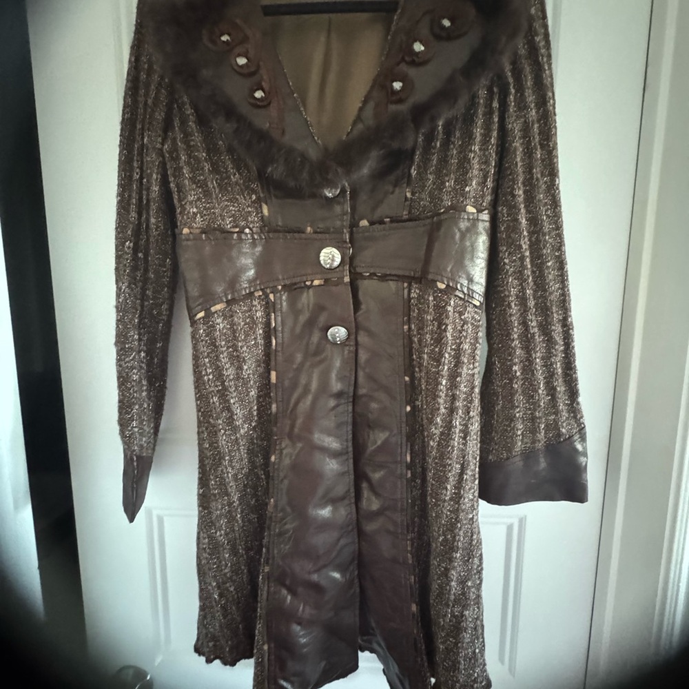 Love Token Brown Trench Coat new